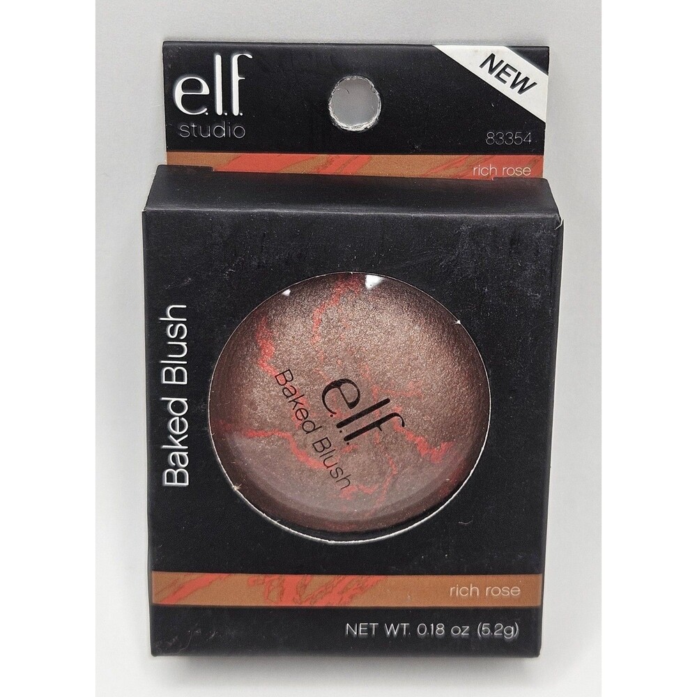 E.L.F. Studio Baked Blush 83354 RICH ROSE 0.18oz NIB